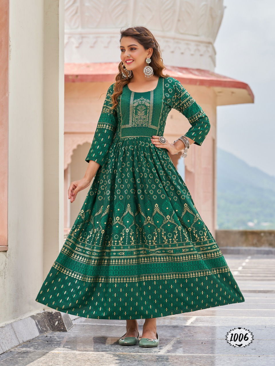 Radhika Honey 1 Rayon Printed Festive Wear Anarkali Kurti Latest Collection
